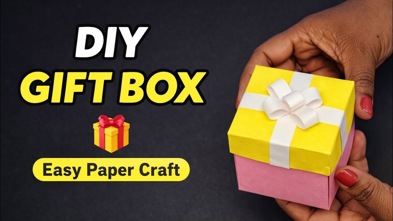 DIY Paper Gift Box 🎁 | Valentine’s Day Special Handmade Gift Idea | Easy Paper Craft