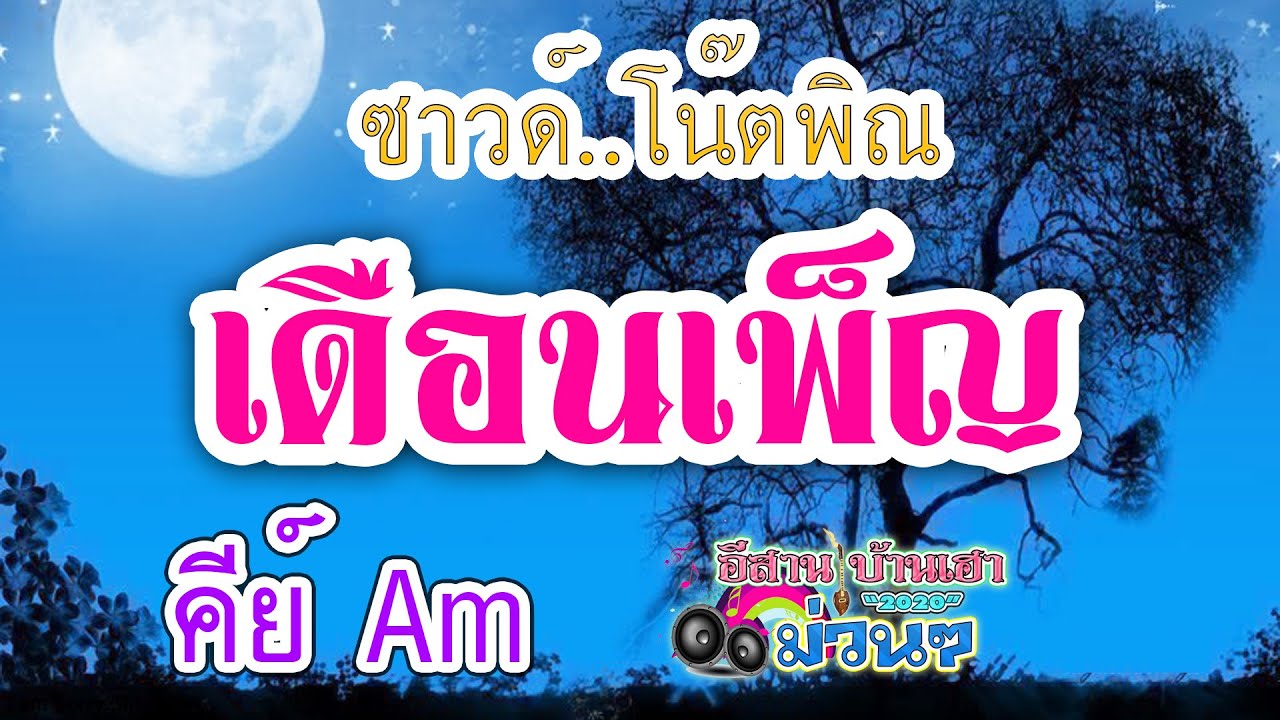 เดือนเพ็ญ - ซาวด์ พร้อมโน๊ตพิณ คีย์ Am