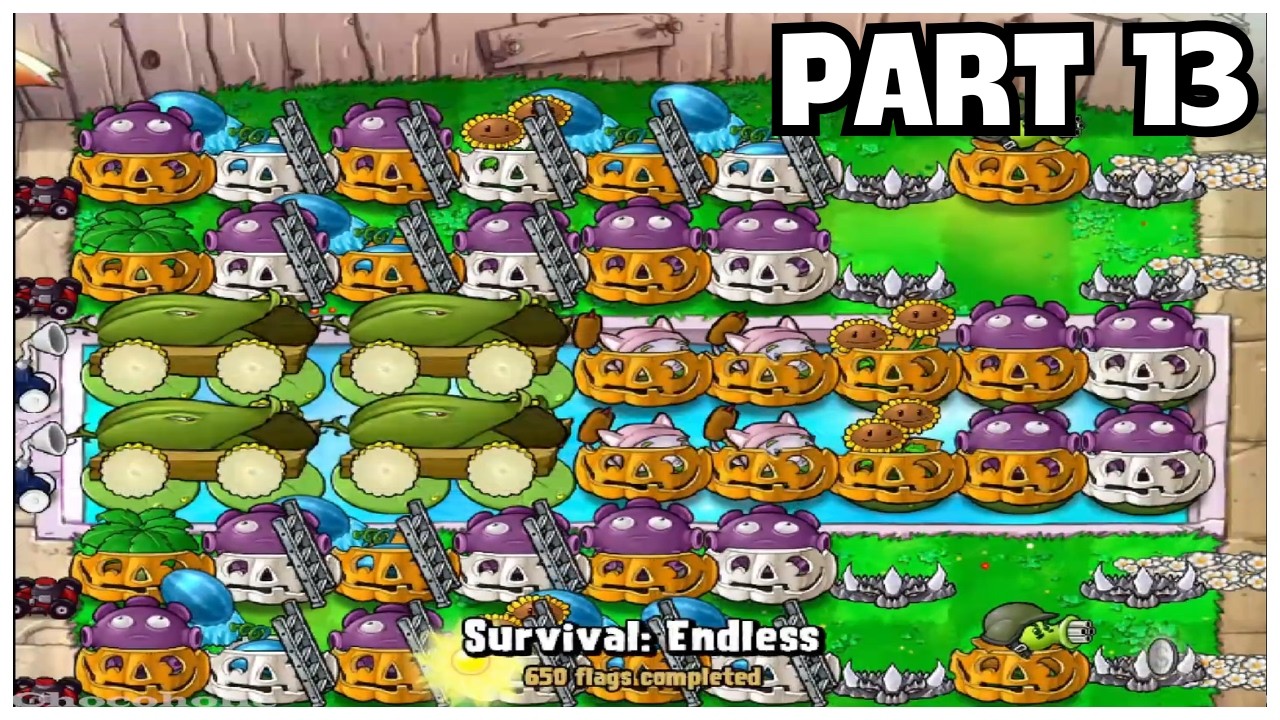 Plants Vs. Zombies: Survival Endless 1M Flags Challenge – Part 13 | Flags 600 – 650