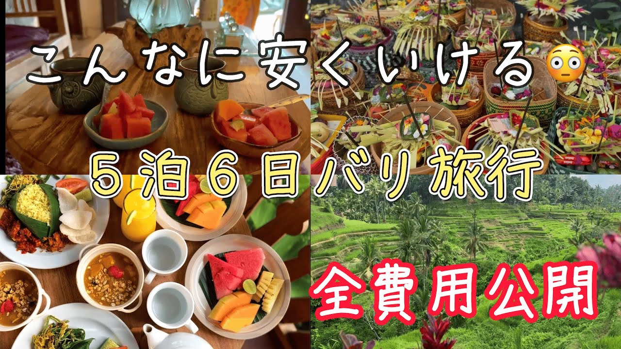 【全費用公開】5泊6日のバリの旅vlog｜リゾートで満喫｜スノーケリング｜毎日の費用公開