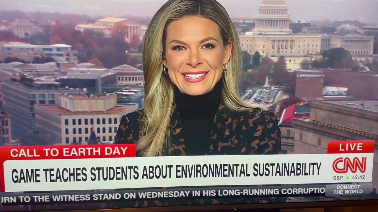 Southbank teacher and students are interviewed by Anna Stewart for CNN on  Call to Earth Day.