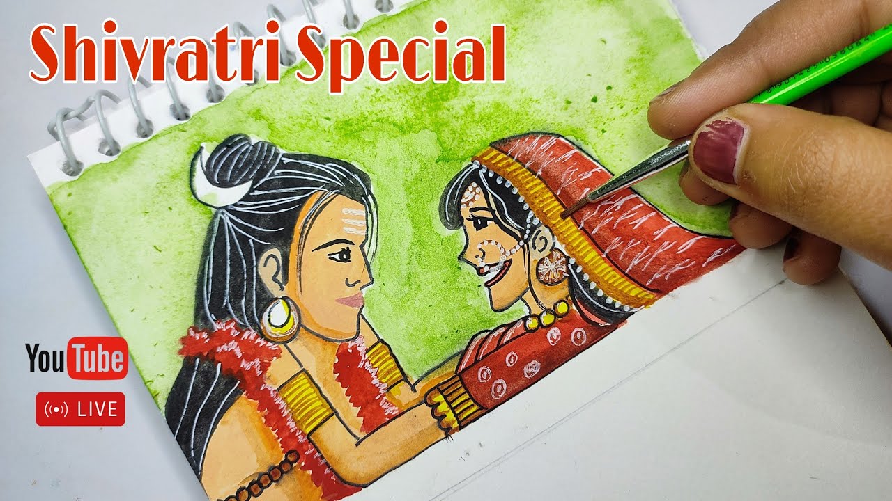 Shiv Vivah Special Painting 💖 Live Devotional Art