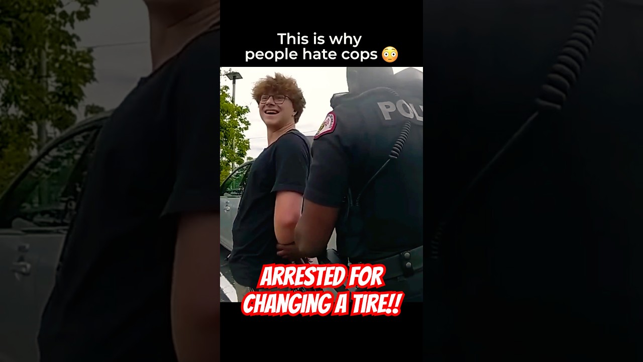 Bro Got Arrested For Changing A Tire 😳 #cops #police #bodycam
