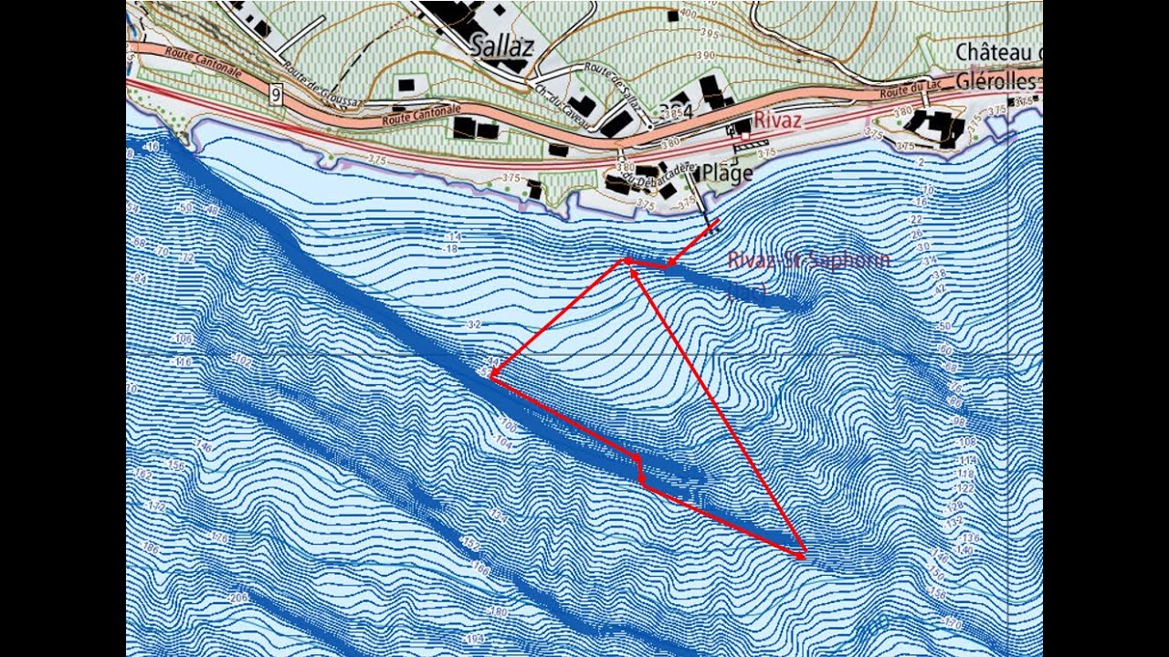 Plongée jusqu'au bas de la falaise de Rivaz Minoterie - Lac Léman