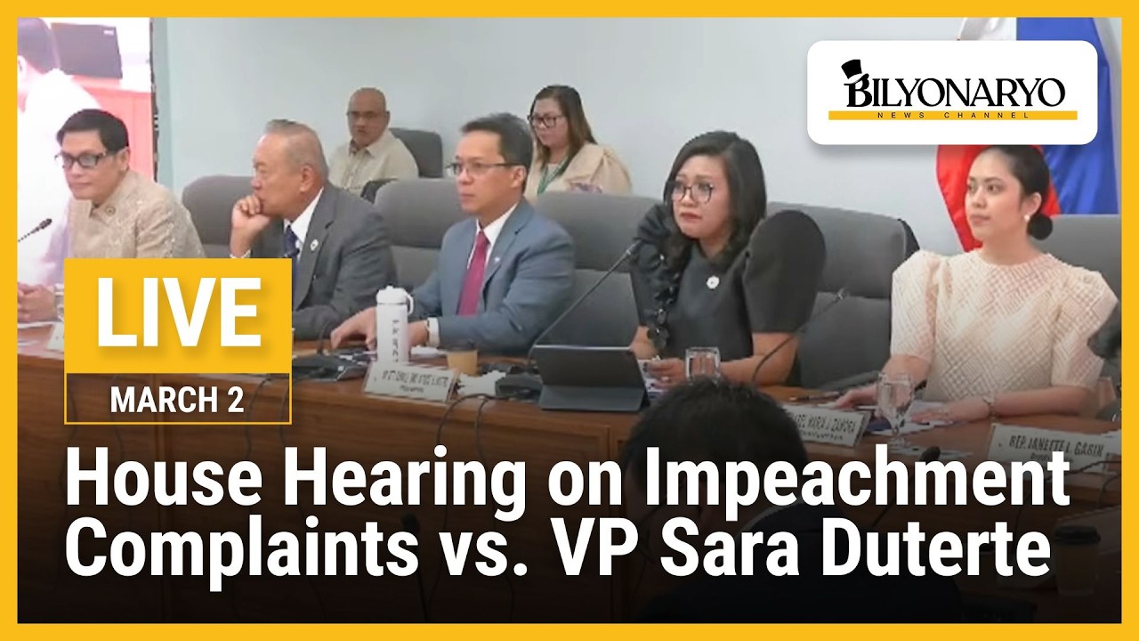 LIVE: House Hearing on Impeachment Complaints vs. VP Sara Duterte | March 3, 2026