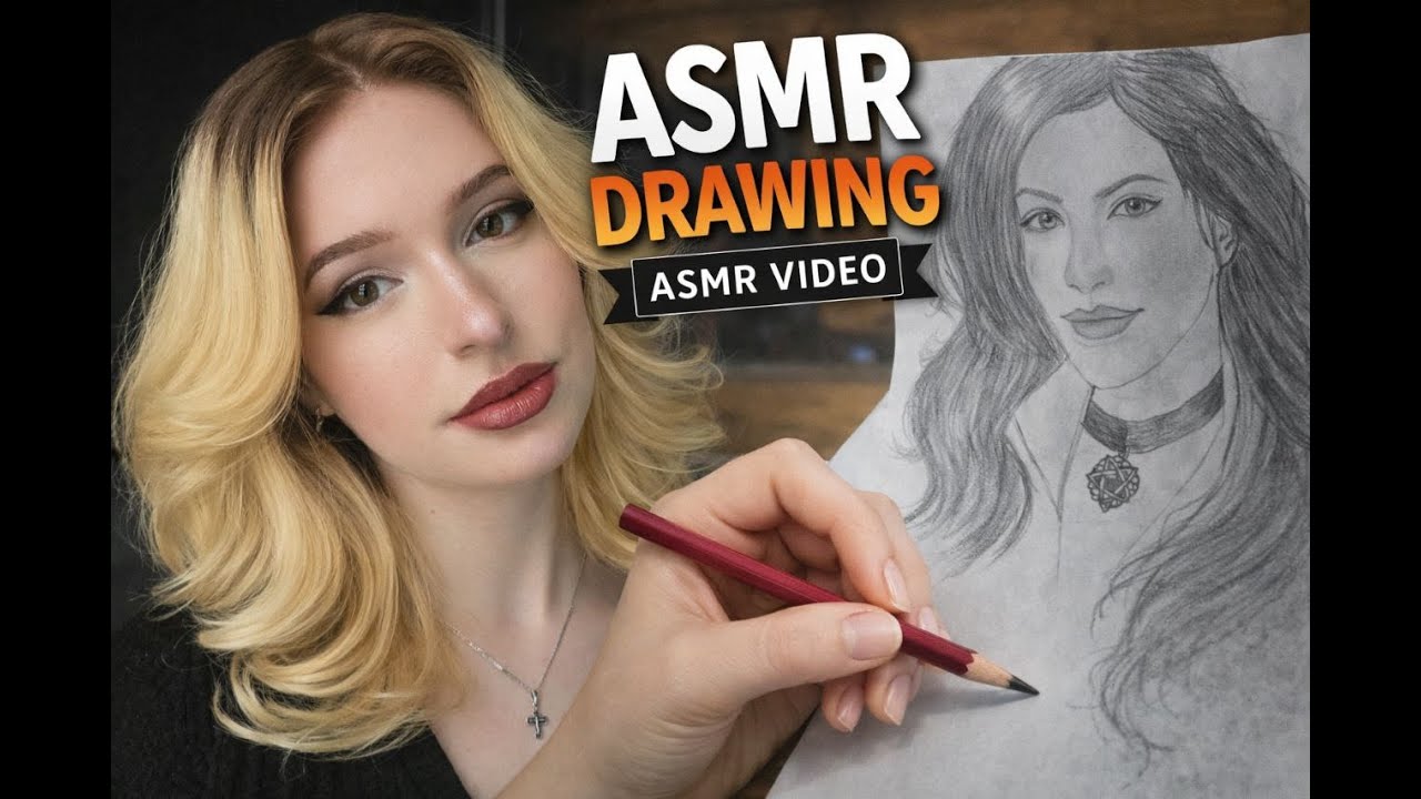 ASMR Drawing a Portrait | Relaxing Pencil Sounds & Soft Talking