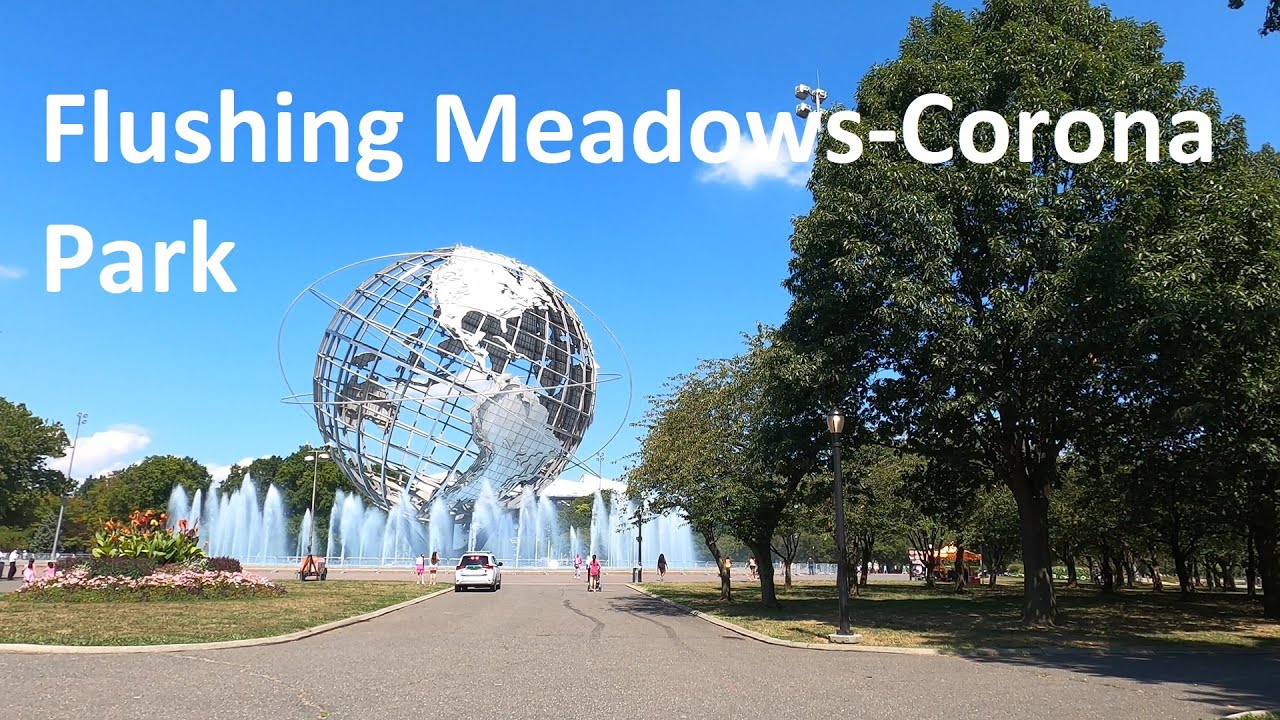 Flushing Meadows-Corona Park Unisphere with fountains