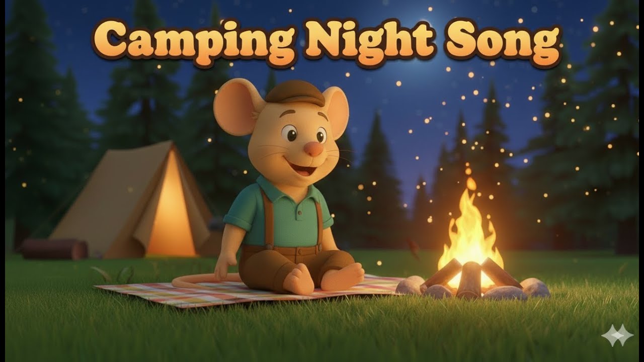 Camping Night Song | Jonta Monta Mouse Family Nursery Rhyme | Kids Songs