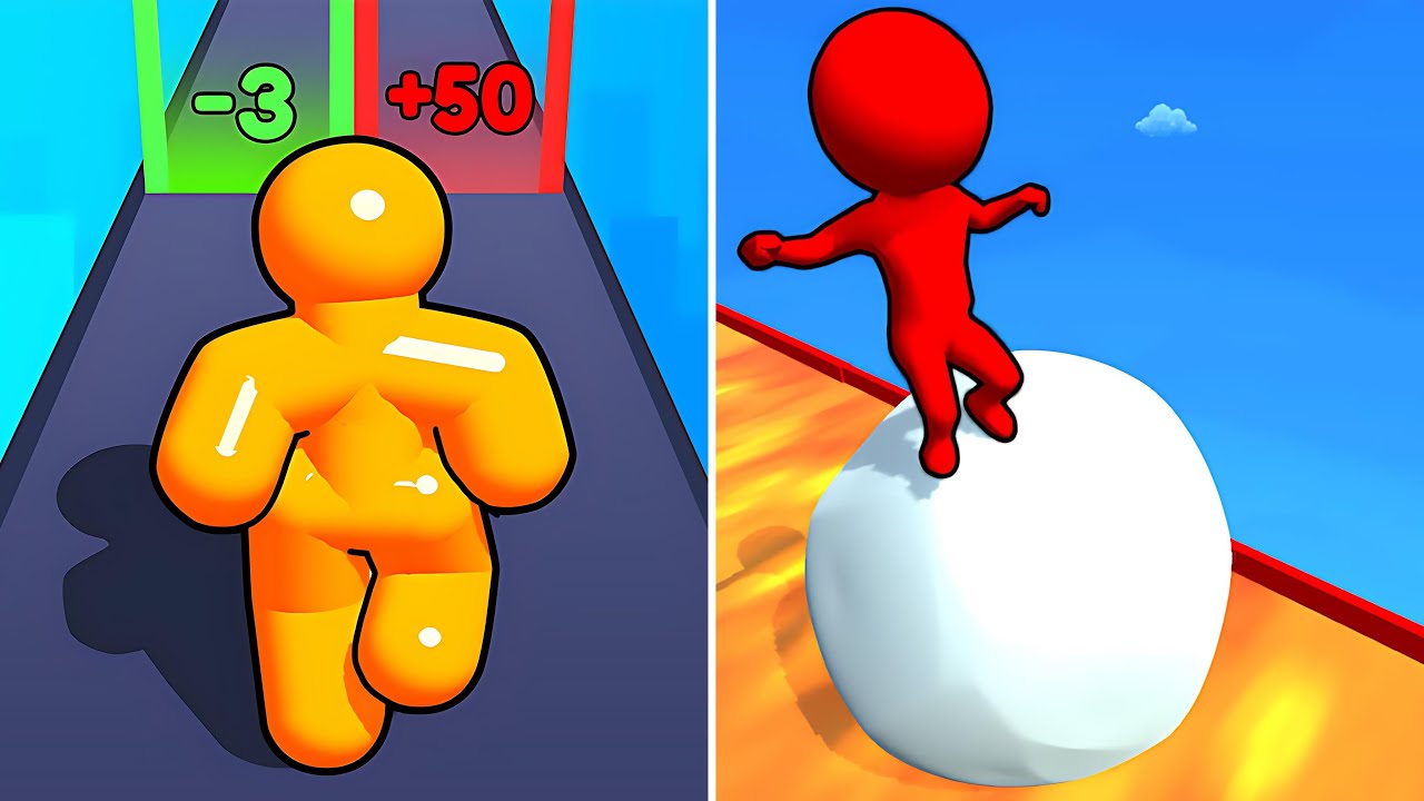 Tall Man Run🆚Snow Race 3D Max Levels Android IOS Walkthrough Gameplay NTEW12