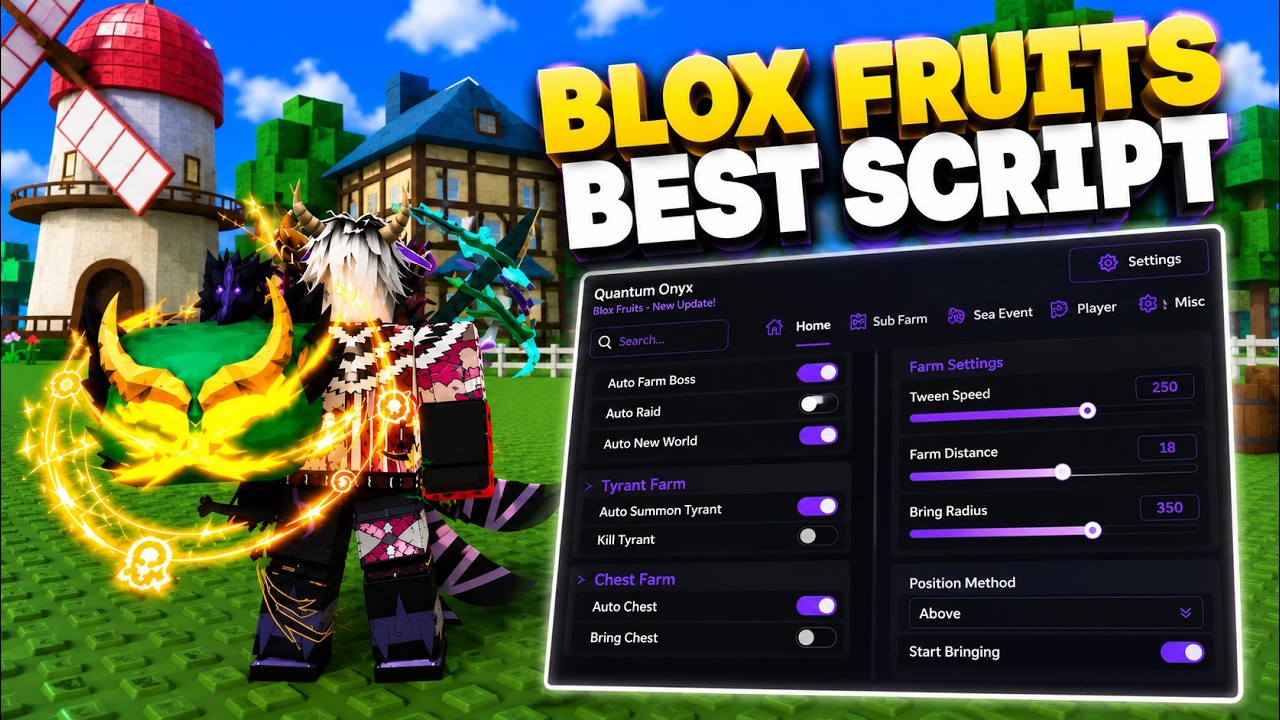 Blox Fruits Script (No Key) &ndash; Auto Farm, Fast Attack, Sea Event, Spawn Fruit, Mastery & More!