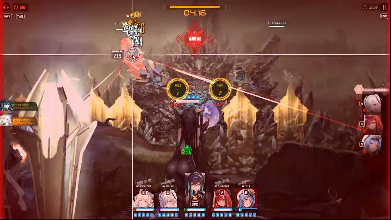 【NIKKE】雰囲気指揮官の HARD 30-34 BOSS：クリスタルチャンバー (赤字戦力-39万9千)