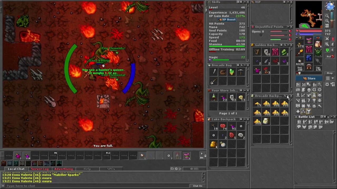 Tibia PK Talera - Makiller Sparks 54 Master Sorcerer (Focus cape) (Parte 1)