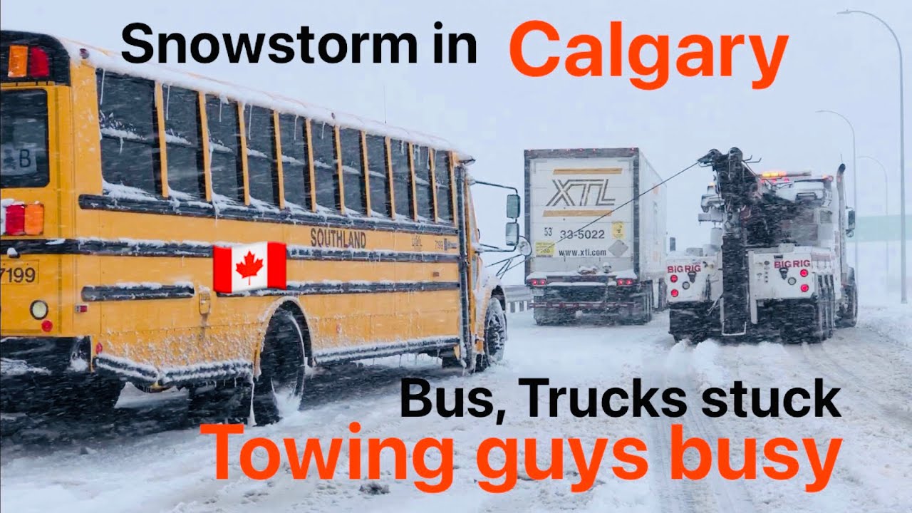 Heavy Snowstorm in Calgary, Alberta, Canada during the Spring month April | Snowfall in Calgary