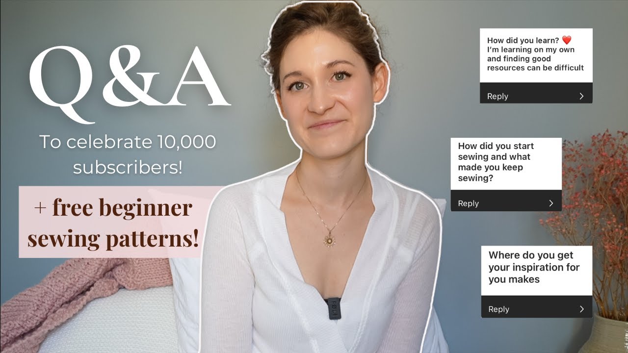 🎉 Celebrating 10,000 subscribers with a Q&A! How I started sewing / Life in France / My job / etc.!