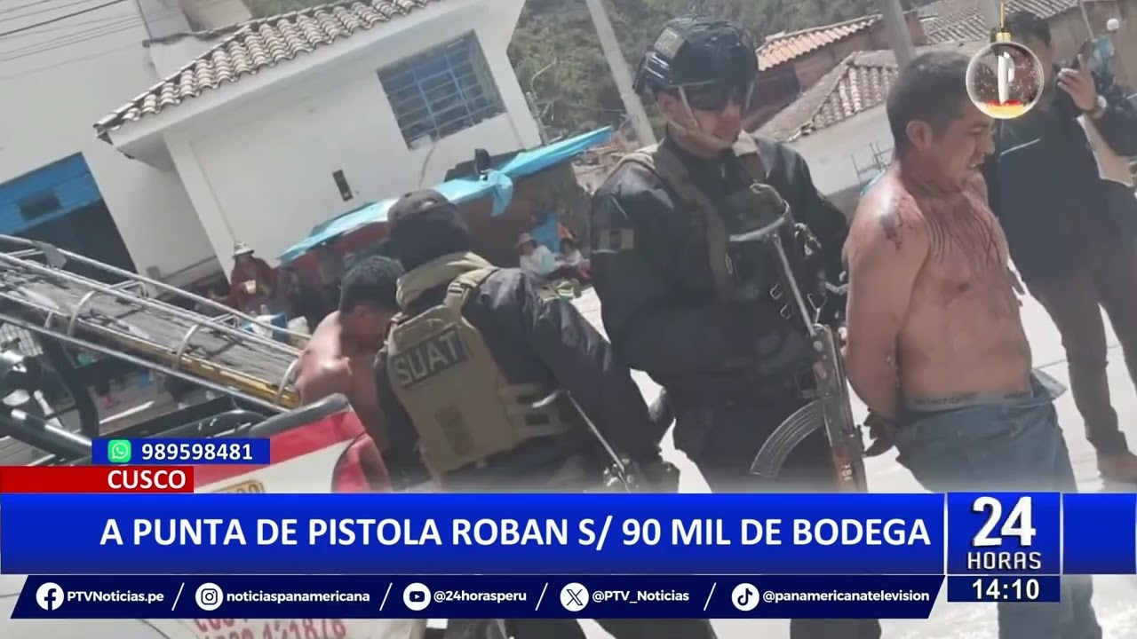 Cusco: Delincuentes armados roban 90 mil soles de bodega