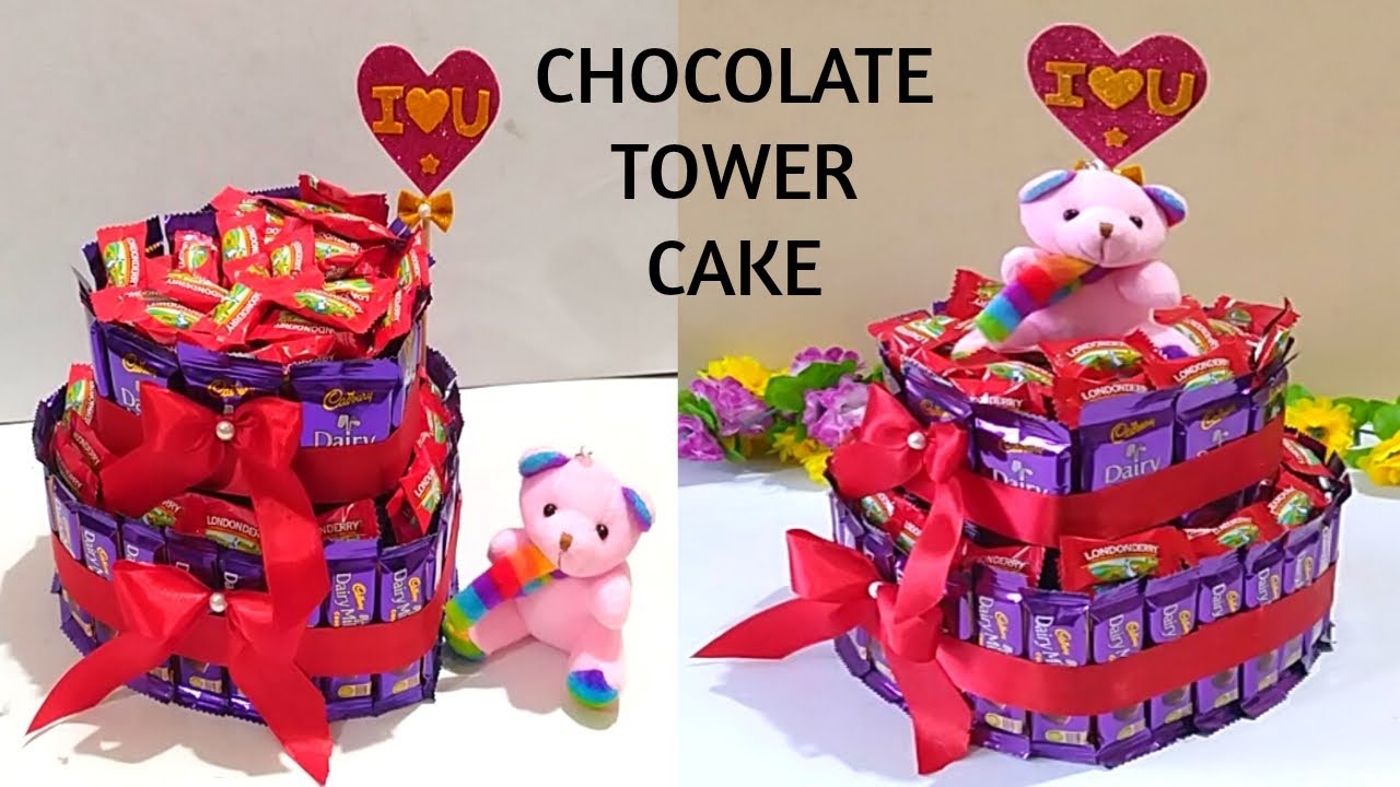 DIY Chocolate Bouquet | Easy Birthday Gift Ideas | How To Make Chocolate/Candy Tower (Tutorial)