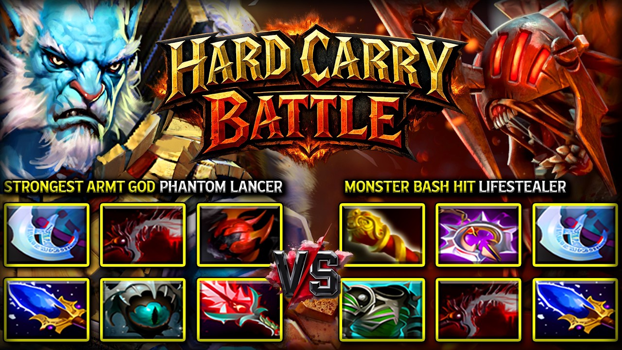 EPIC HARD CARRY BATTTLE | Strongest Army GOD Phantom Lancer Vs. Monster Bash Attack Lifestealer