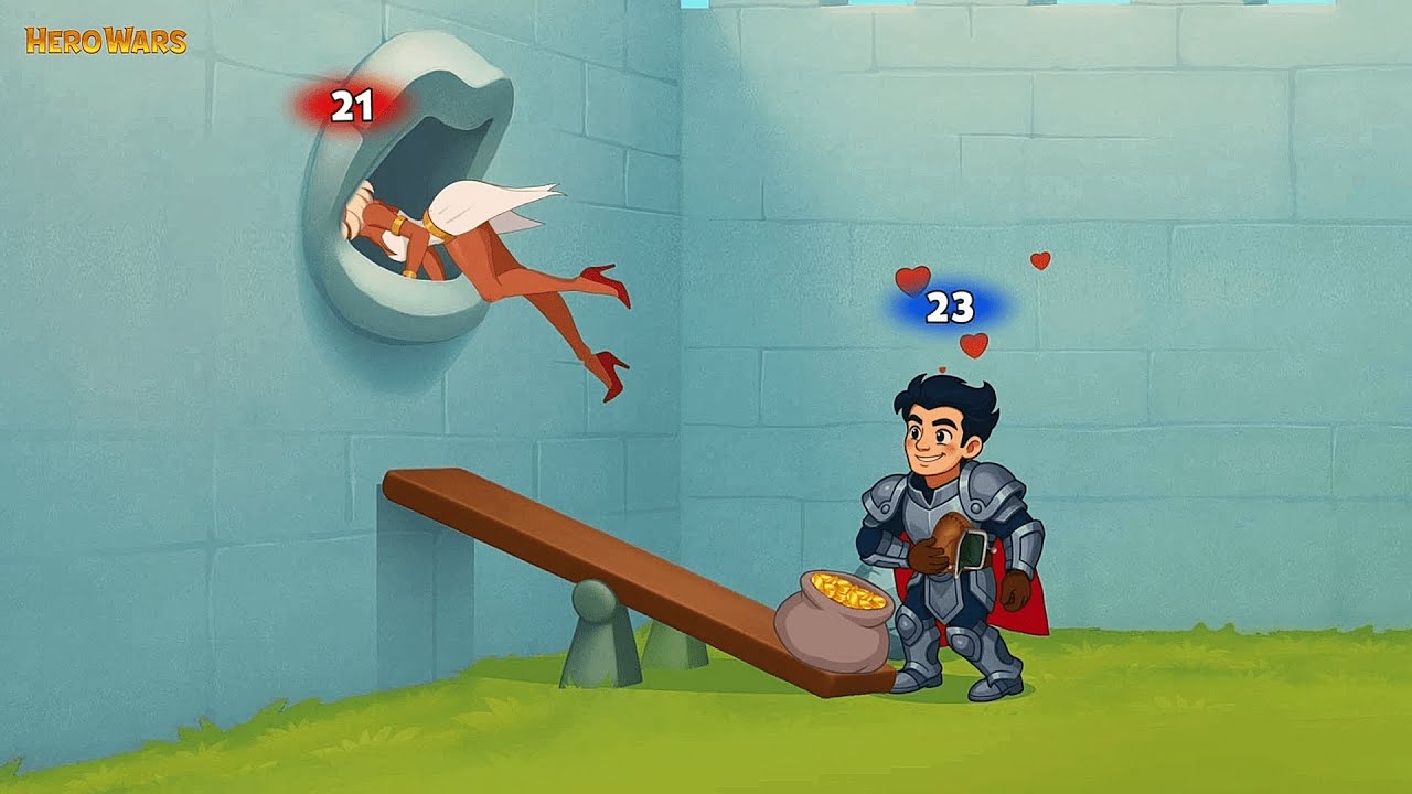 Hero Wars Ad 132: Gold Bars of 3 Girls