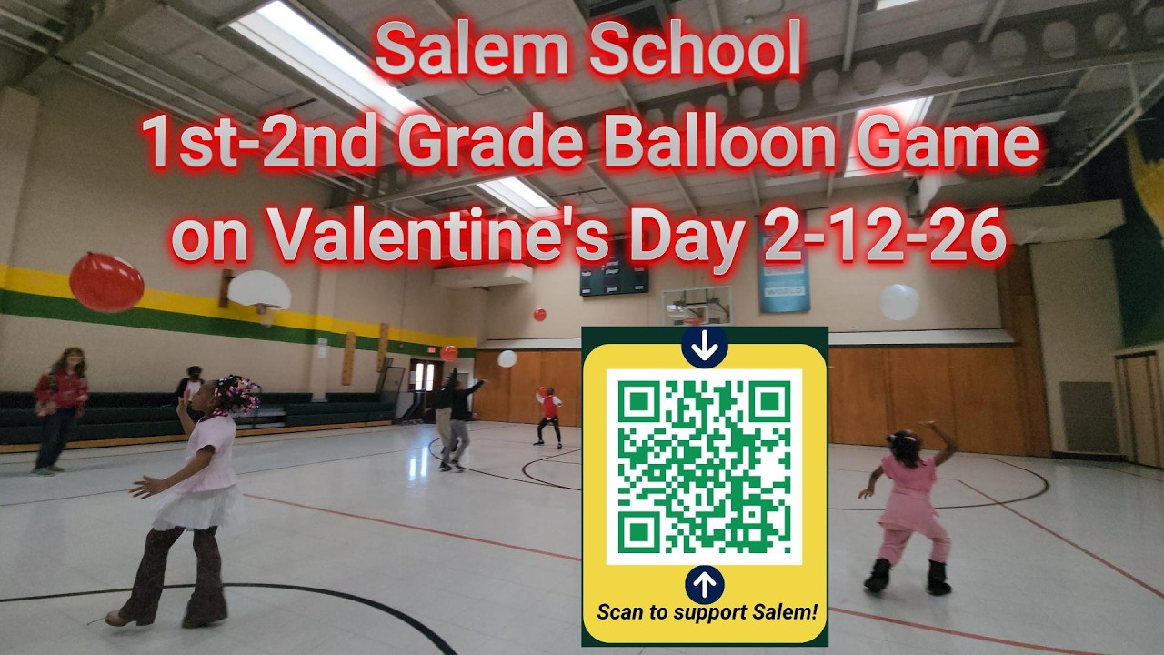 Valentine's  Day w/ Salem's 1st-2nd grade playing Balloon Game  #valentinesday  #balloons #sbjschool