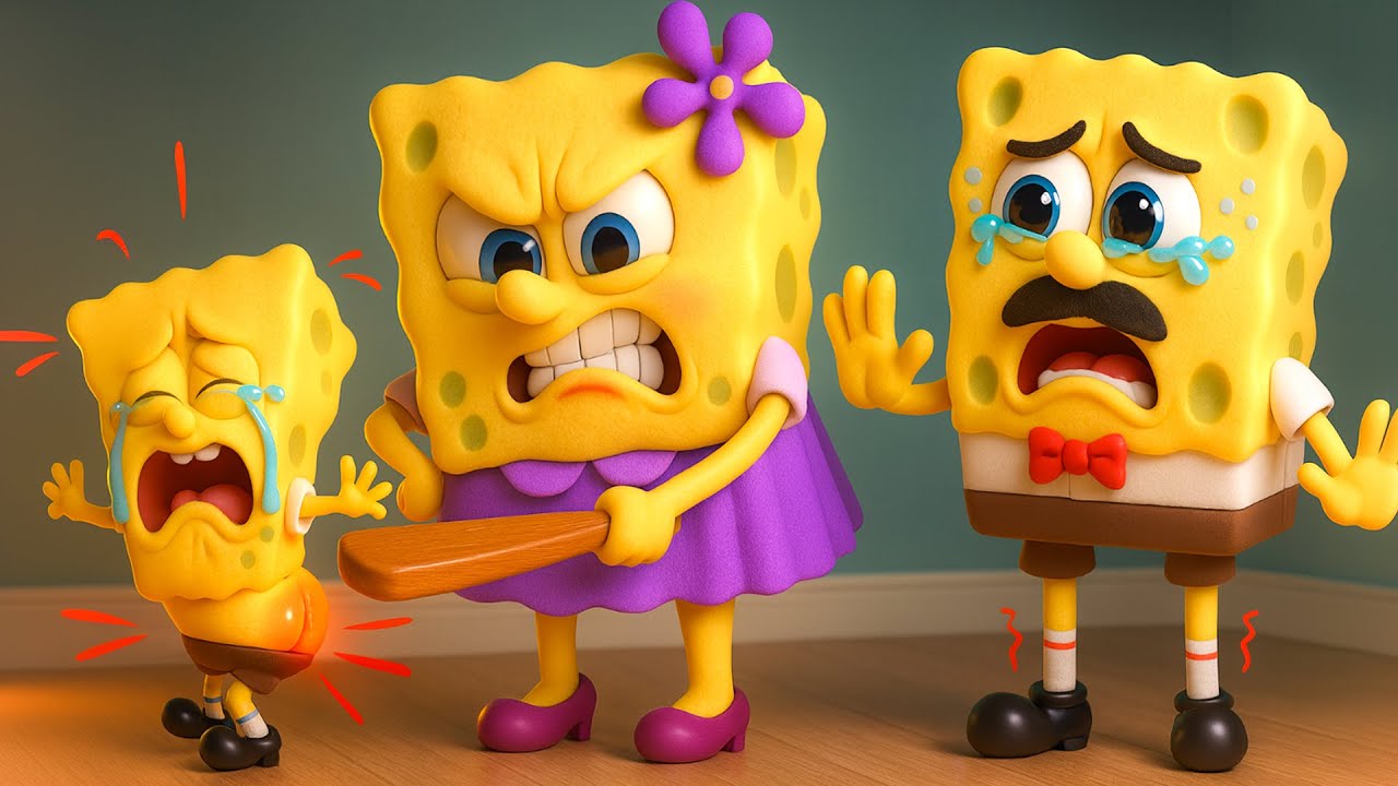 Poor Baby SpongeBob: Don&rsquo;t Cry Little Sponge | SpongeBob Animation