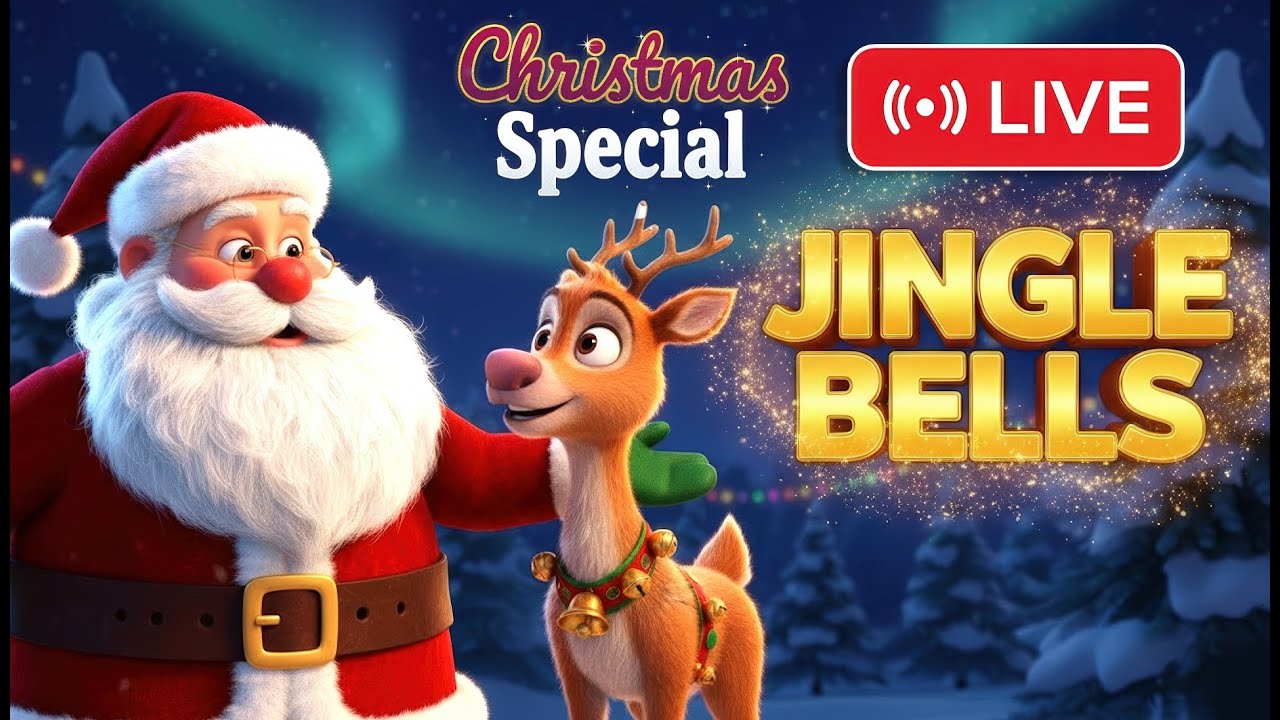 🔴 LIVE 🎄 Jingle Bells Christmas 2026 Songs for Kids | Sing Along with Santa & Baby Dance 🎅