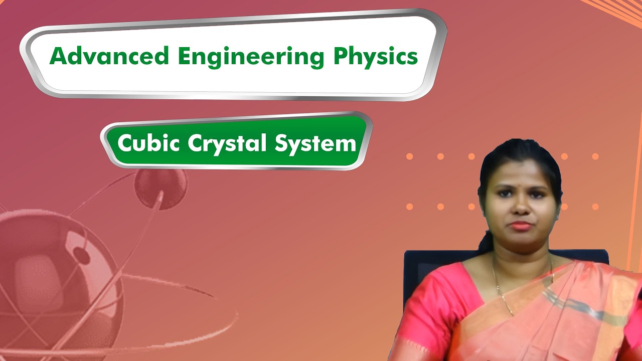 LEC08| Applied Physics | Cubic Crystal System by Dr. Atasi Ray