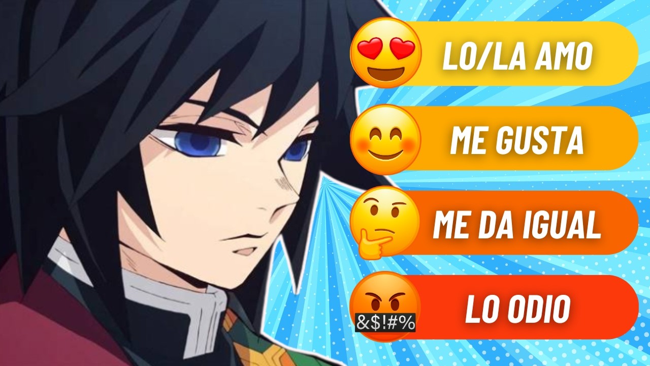 CALIFICA a los Personajes más POPULARES de KIMETSU NO YAIBA😈⚔️ Anime Quiz🔥