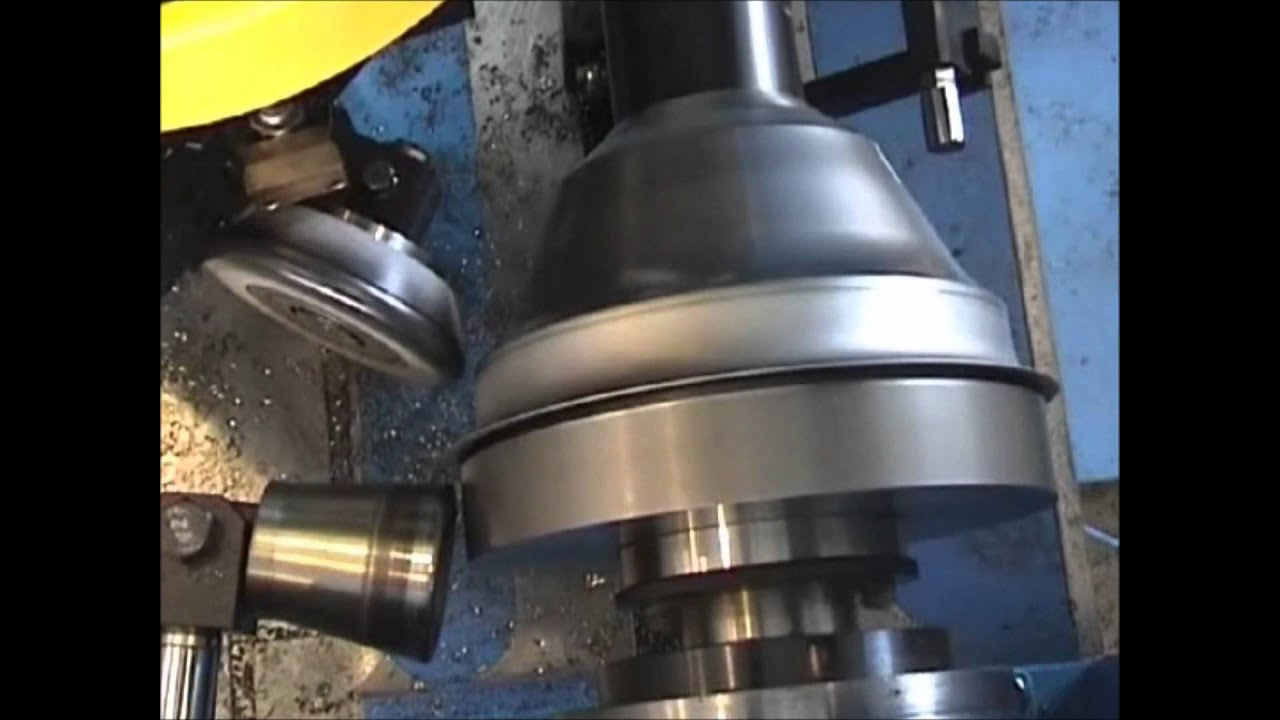 shearforming-spinning-machining-beading on a DENN ZENN-100 CNC metal spinning machine
