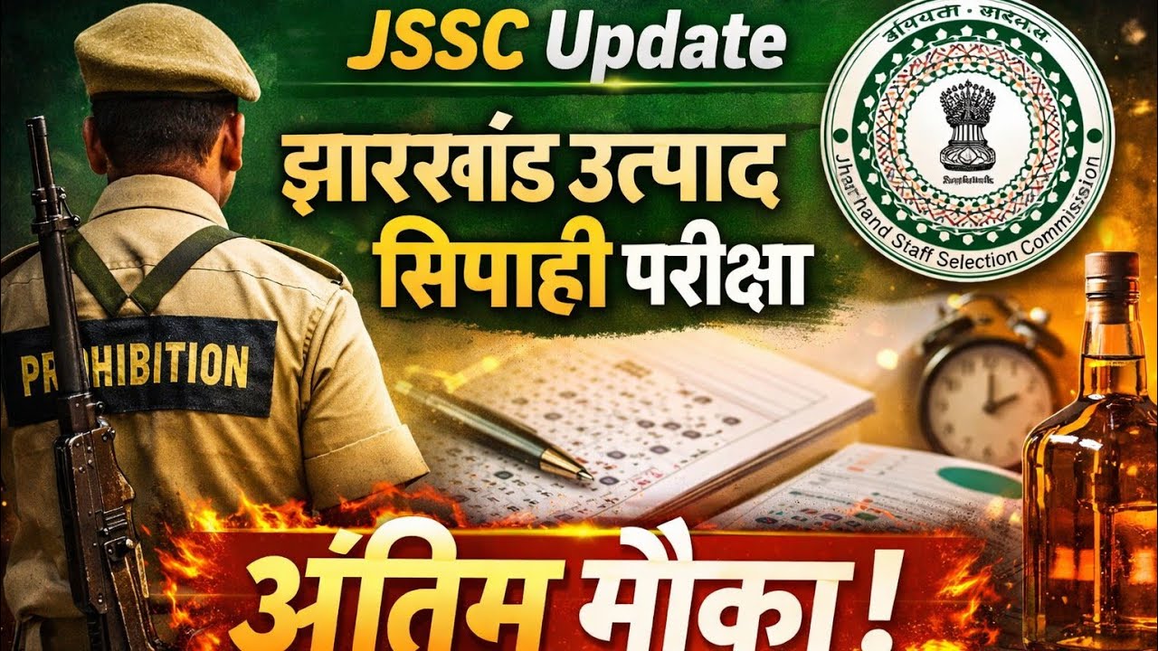 JSSC New Update || झारखंड उत्पाद सिपाही परीक्षा || लास्ट मौका ✅
