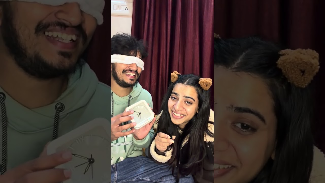 Blindfolded challenge with sibling