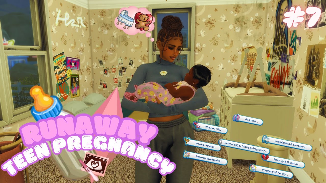 A Newborn, College Stress, & A Family Secret🫣|Runaway Teen Pregnancy Challenge🍼|The Sims 4| Ep. 7