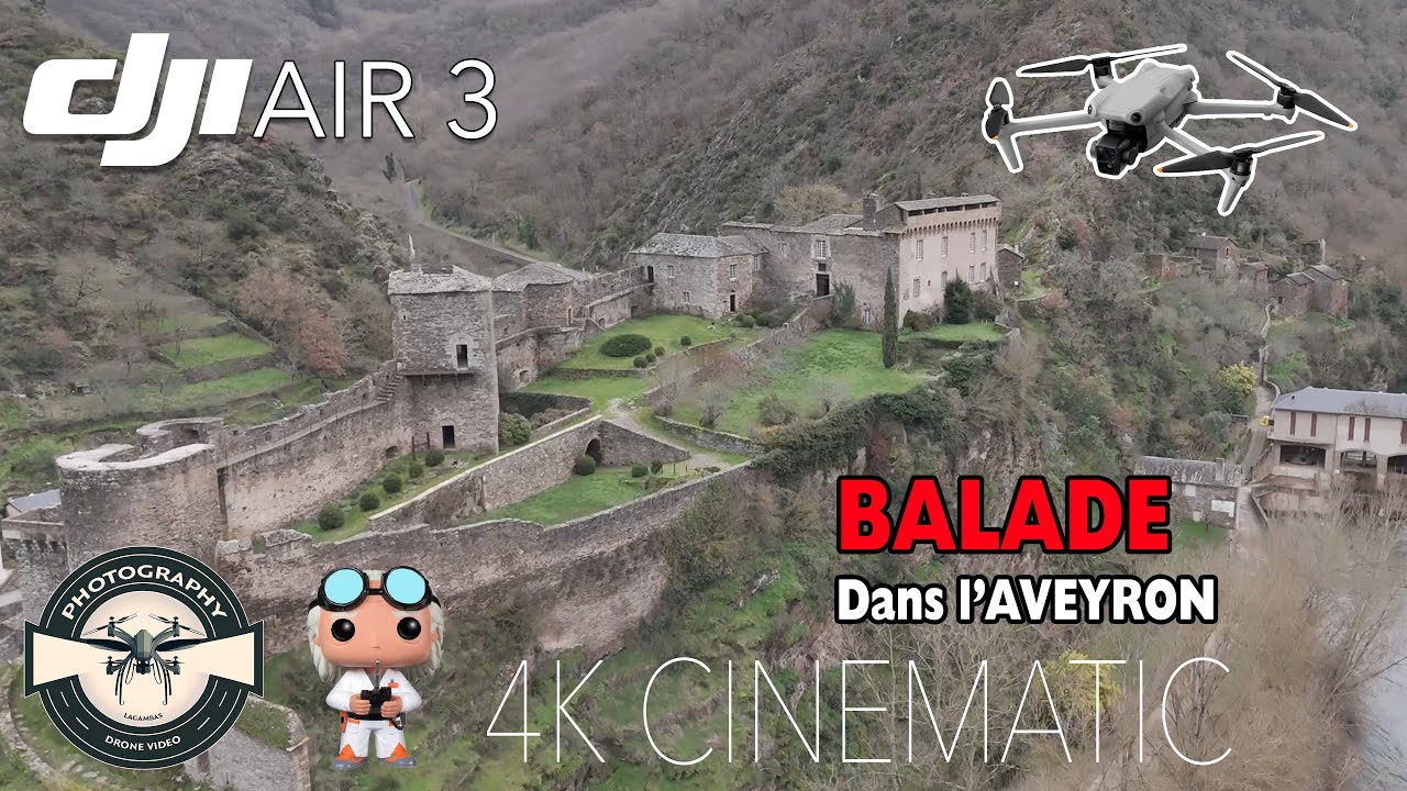 DJI AIR3 CINEMATIC | Balade en Aveyron - Chapelles, ponts et château de Brousse