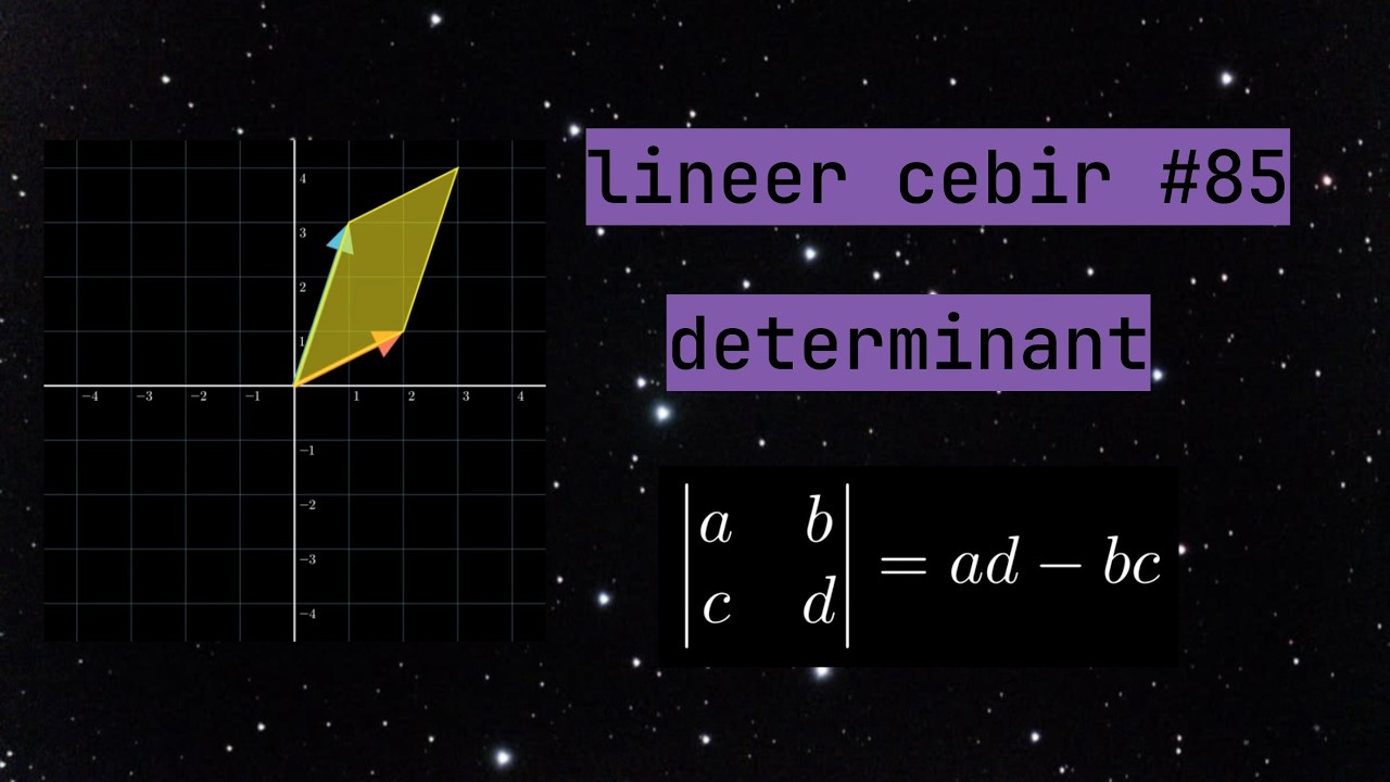 Lineer Cebir #85 - Determinant Nedir, Geometrik Olarak Ne Anlama Gelir? 2x2 Matrislerin Determinantı