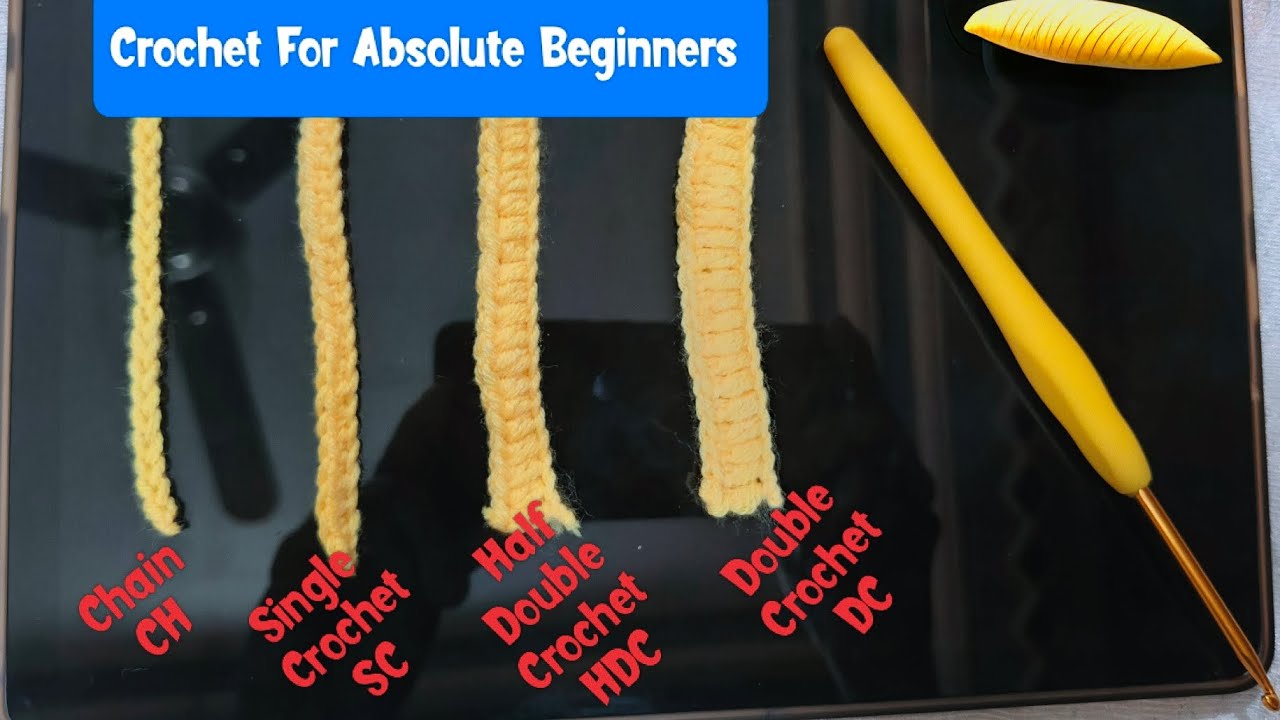 How To Crochet For ABSOLUTE BEGINNER: Basic Crochet Stitches #crochet 