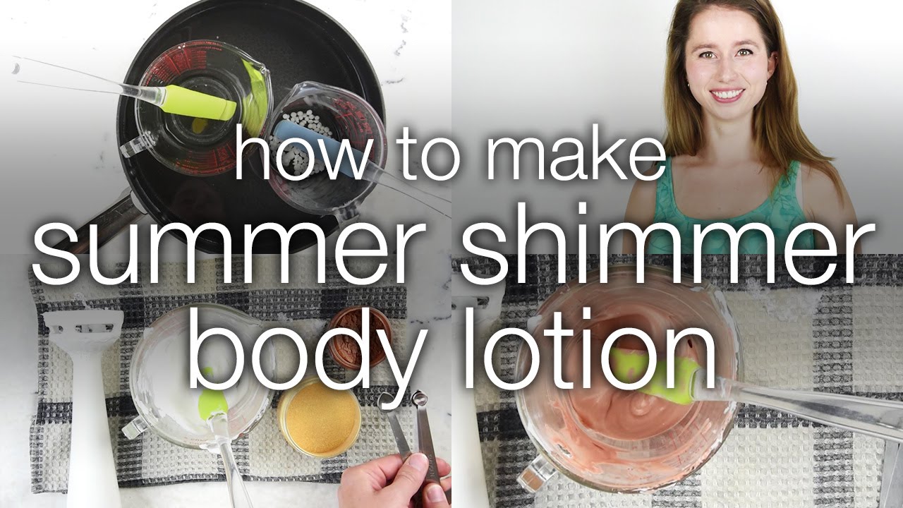 How to Make DIY Summer Shimmer Body Lotion