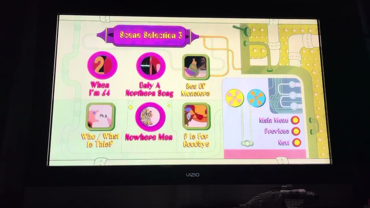 The Beatles: Yellow Submarine (1968) Blu-ray Menu Walkthrough