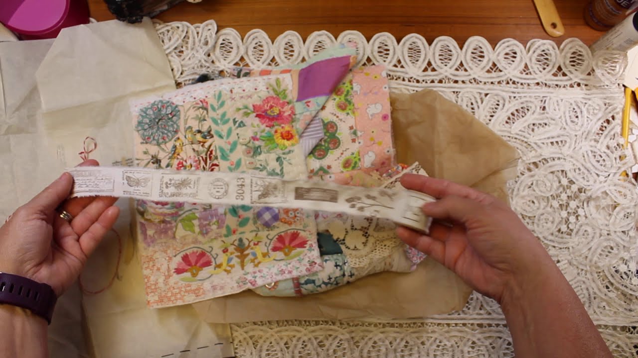 My slow stitch piece from Sarah at Roxy Creations by Sarah!