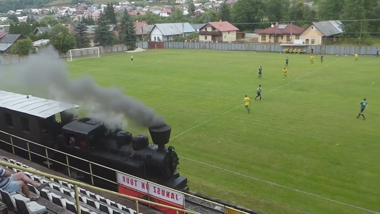 Steam Train Passes By This Football Stadium In Europe