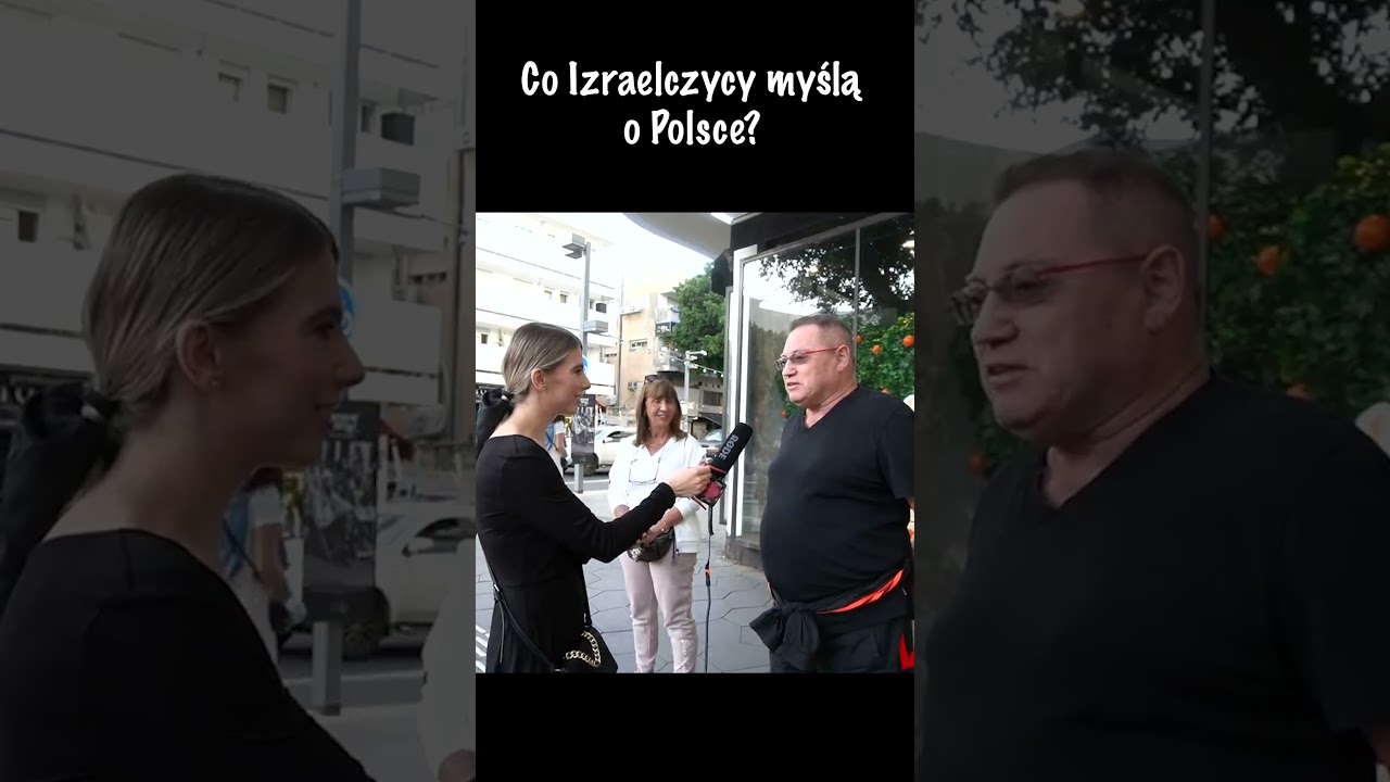 Izraelczyk m&oacute;wi po Polsku! CO IZRAELCZYCY MYŚLĄ O POLSCE? Sonda uliczna w Tel-Avivie: 2 #shorts