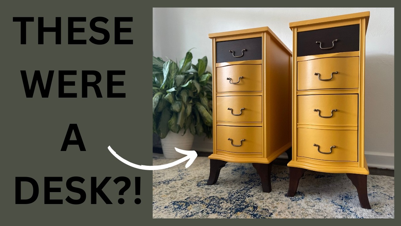 Epic Makeover from Desk to Unique Nightstands | DIY Makeover |VINTAGE REVIVAL CHALLENGE