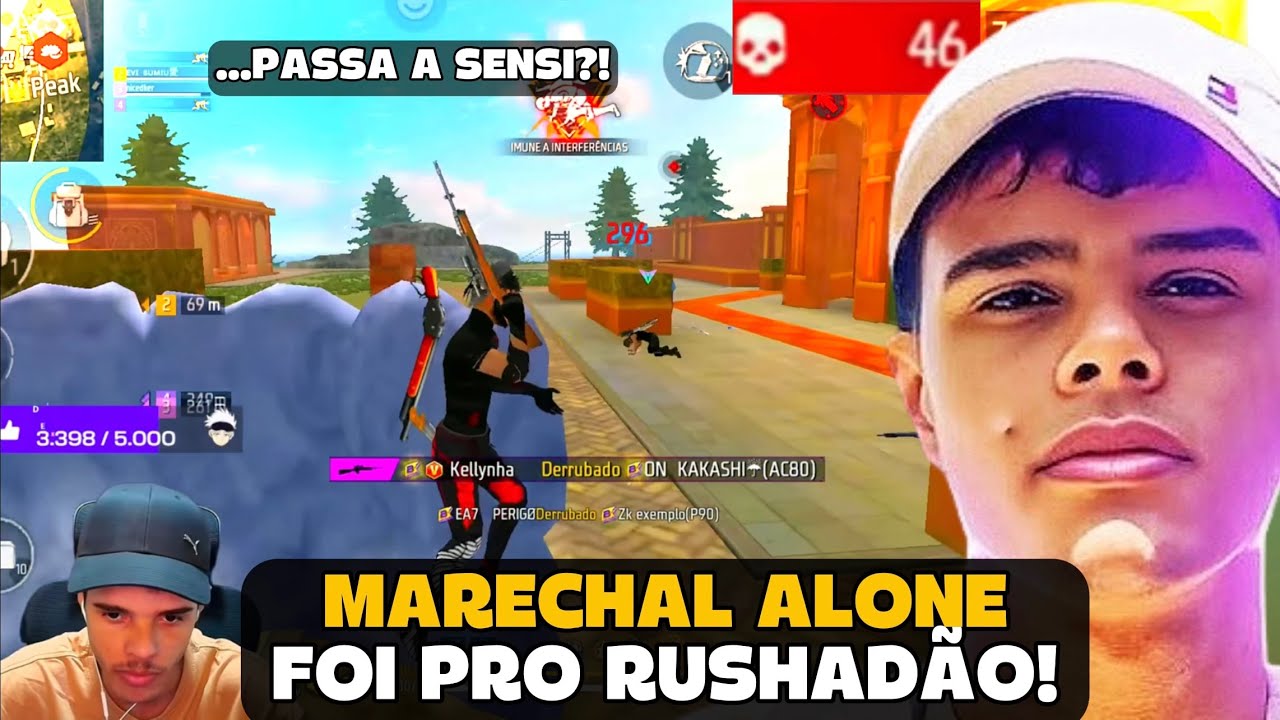 MARECHAL FOI PRO RUSHADÃO E LIMPOU O MAPA TODO NA RANK! FREE FIRE - MARECHAL HIGHLIGHTS