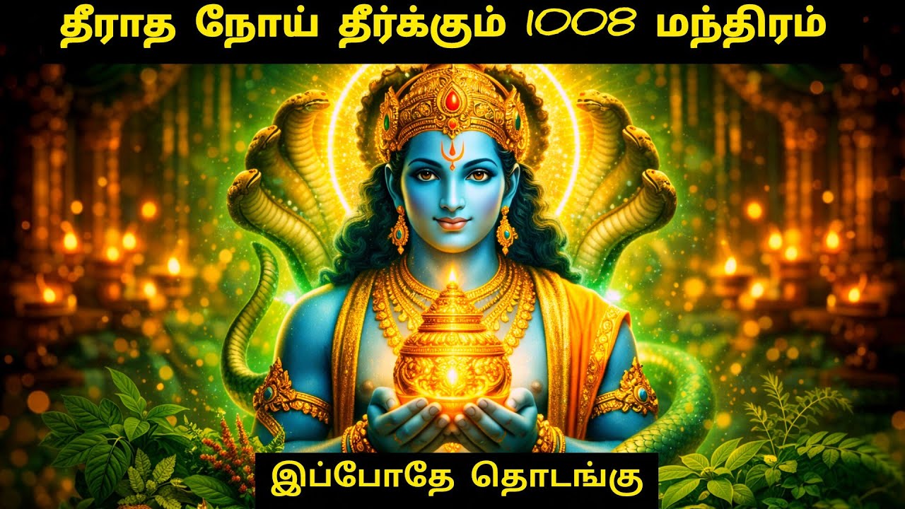 🕉️ ஸ்ரீ தன்வந்திரி மந்திரம் 1008 | அனைத்து நோய்களும் போயிடுமா? Miracle Healing! ✨