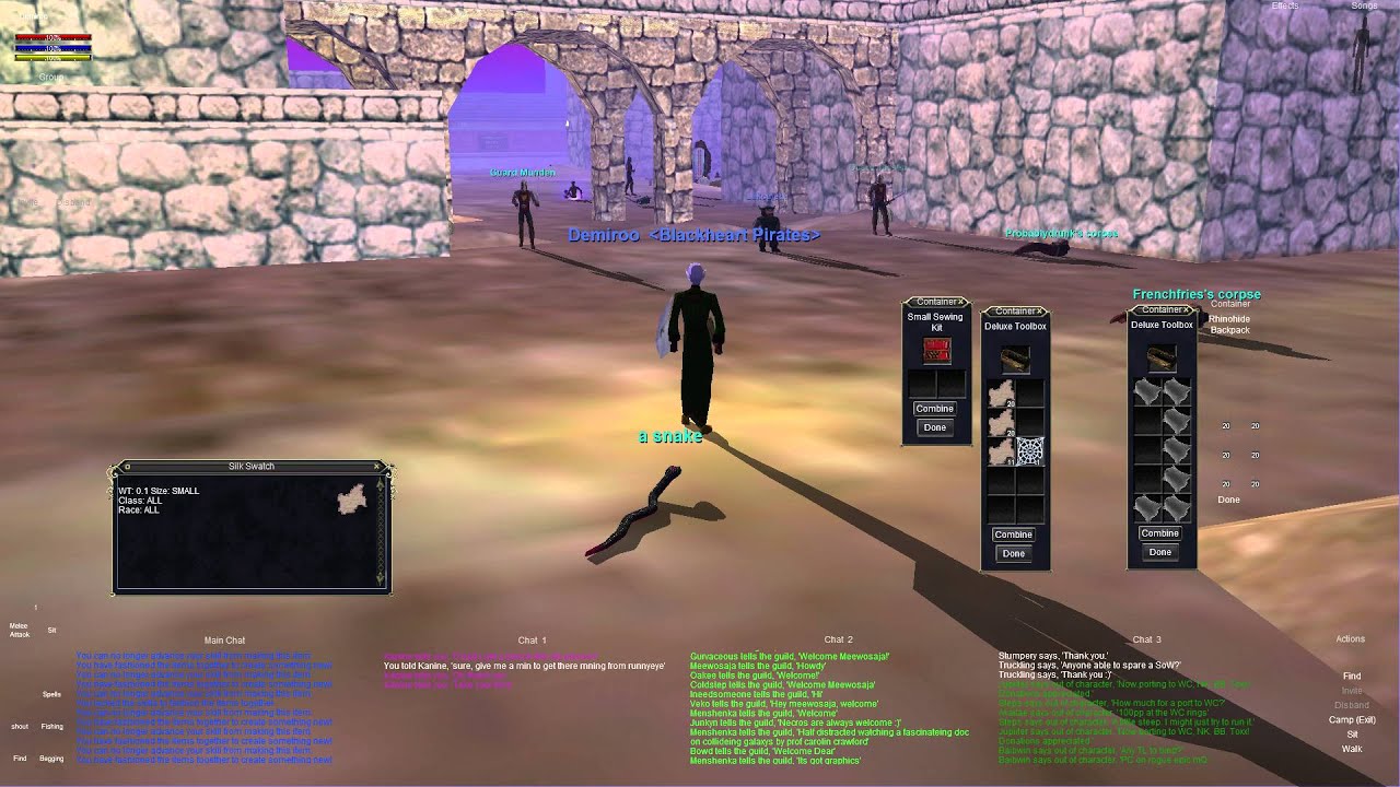 Everquest old school : Part 1 - Tailoring Skill 1 - 15 - Freeport - High Elf Cleric