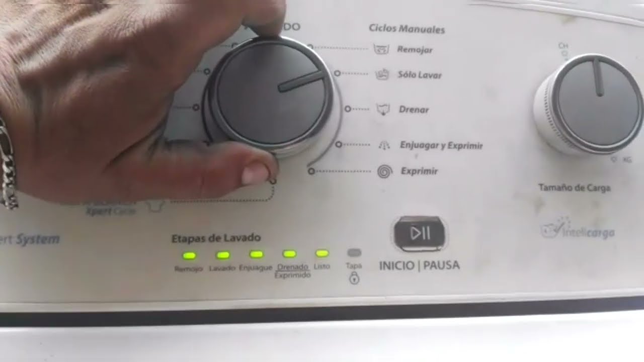 como resetear o calibrar lavadora Whirlpool
