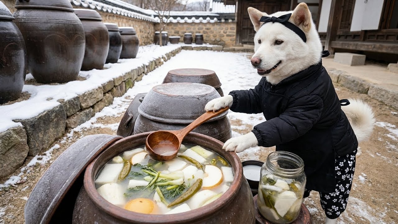 동치미 담그는 시골 진돗개 진돌이! 배달까지 갑니다.