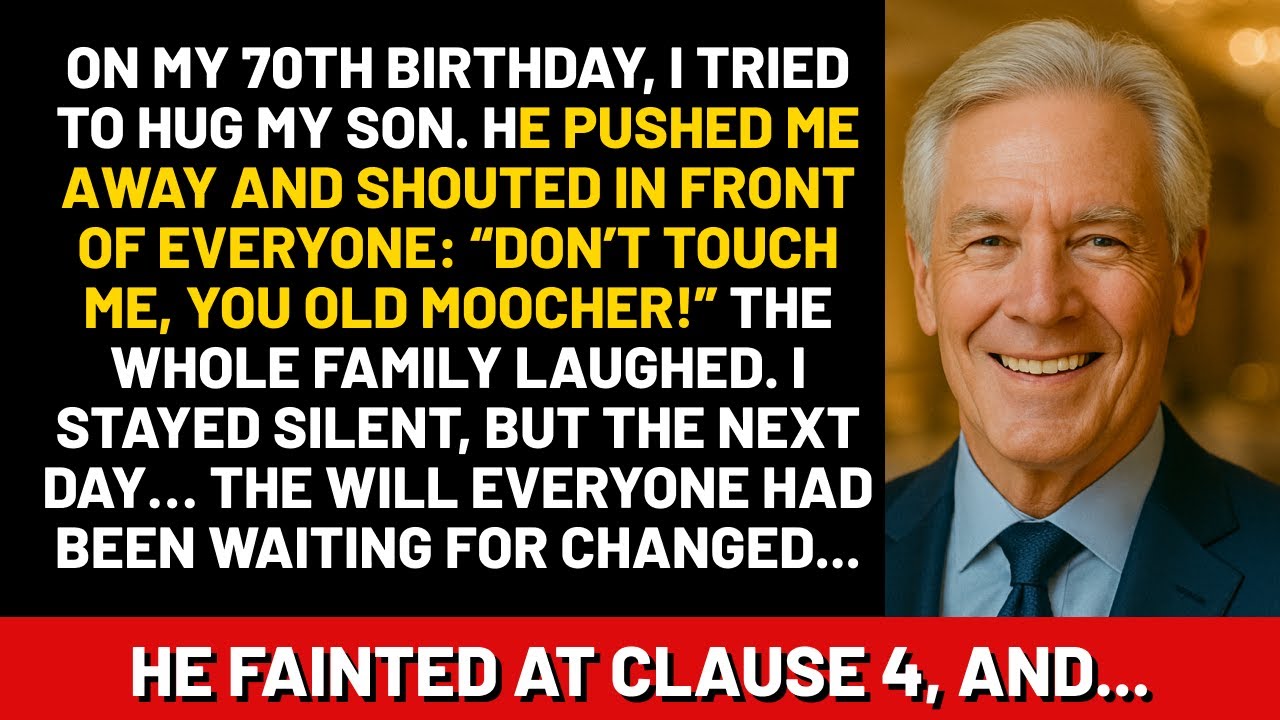 On my 70th birthday, I tried to hug my son. He pushed me away and shouted in front of everyone...