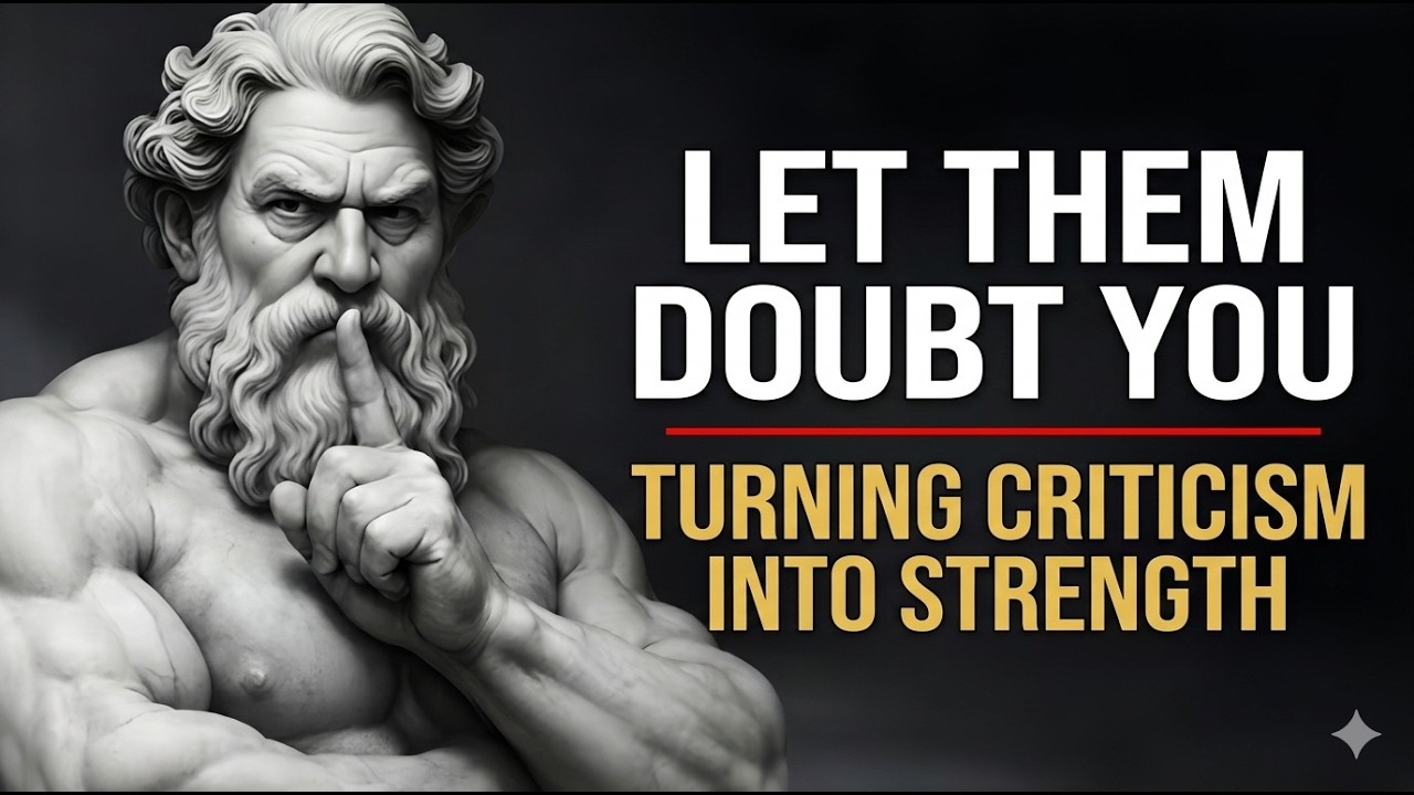 Let them Doubt You Turning. Criticism into Strength: Stoicism