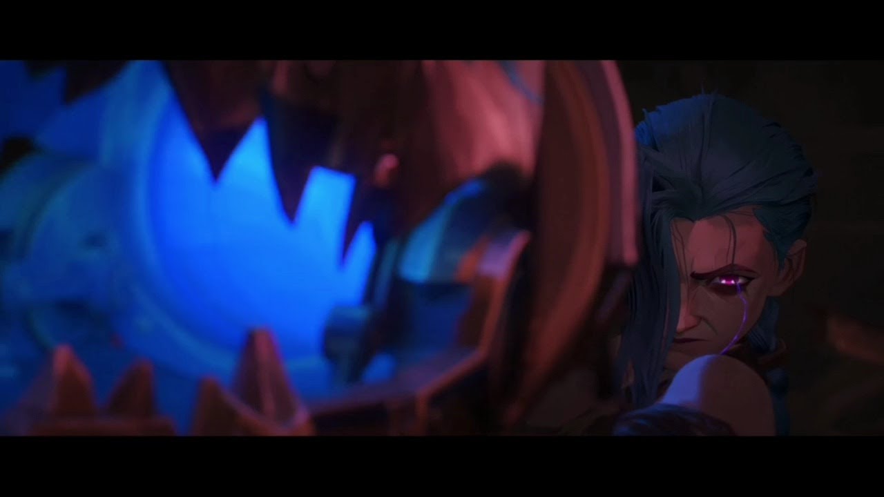 Arcane final episode Jinx uses her ULT : Super Mega Death Rocket!