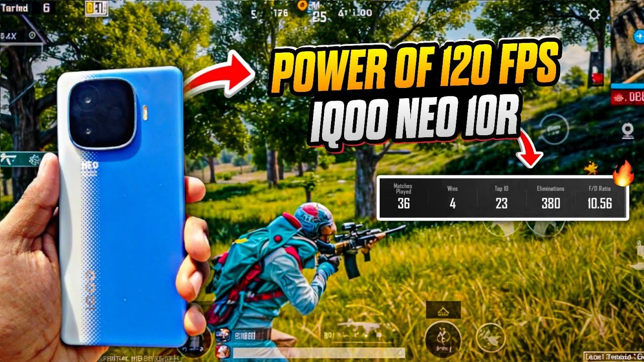 Power Of IQOO NEO 10R!!🔥• POWER OF 120 FPS🔱• BGMI 4.1 GAMEPLAY