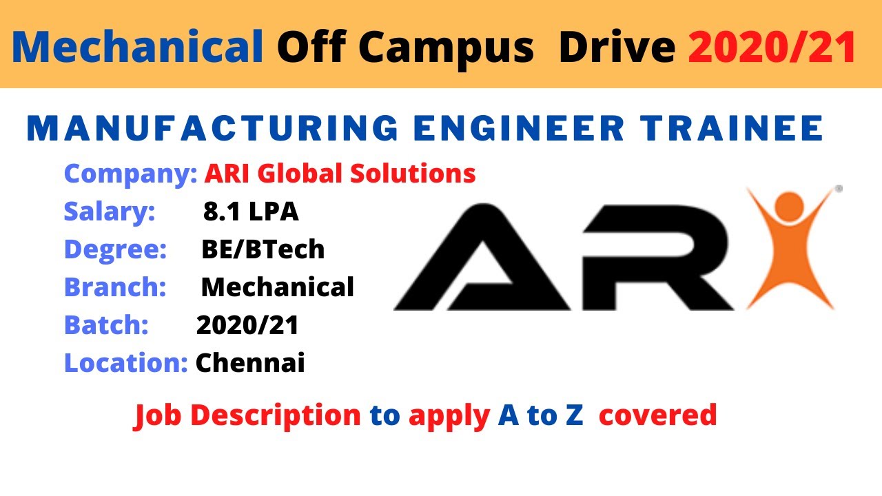 mechanical engineering jobs for freshers 2021 | latest off campus drive 2021 #Offcampus #jobs